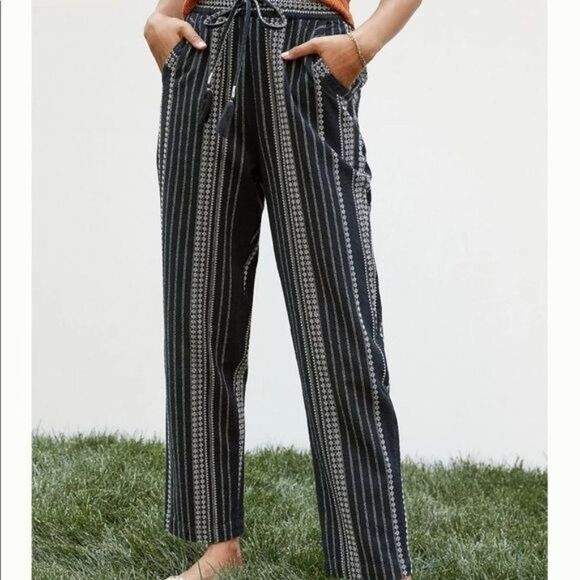 Anthropologie Essential Beach Pants Black Medium NWT - Picture 1 of 12
